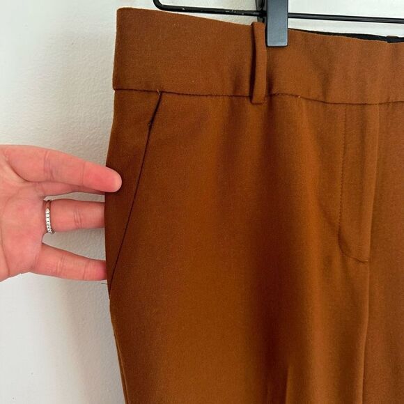 Talbots Women’s Windsor Rust Burnt Orange Wool Creased Trouser Pant - Picture 5 of 12